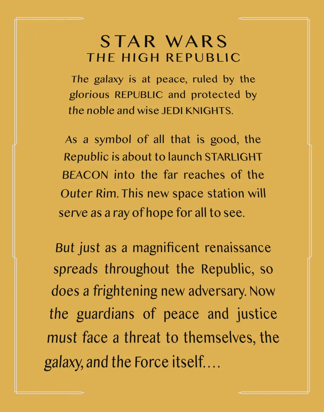 high republic opening crawl