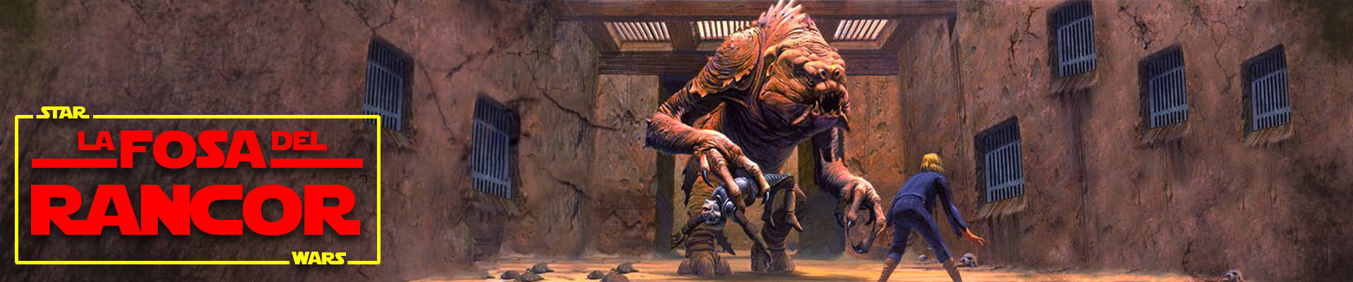 El Rancor de Ralph McQuarrie y logo de La Fosa del Rancor