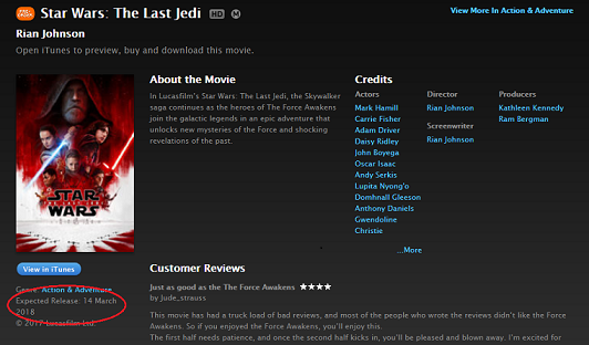 Last Jedi digital