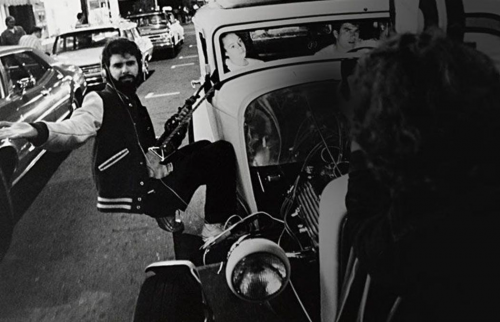 Lucas durante el rodaje de una de las escenas de American Graffiti