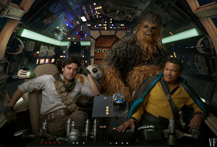 Por, Chewie, Lando vanity Fair El Ascenso de Skywalker